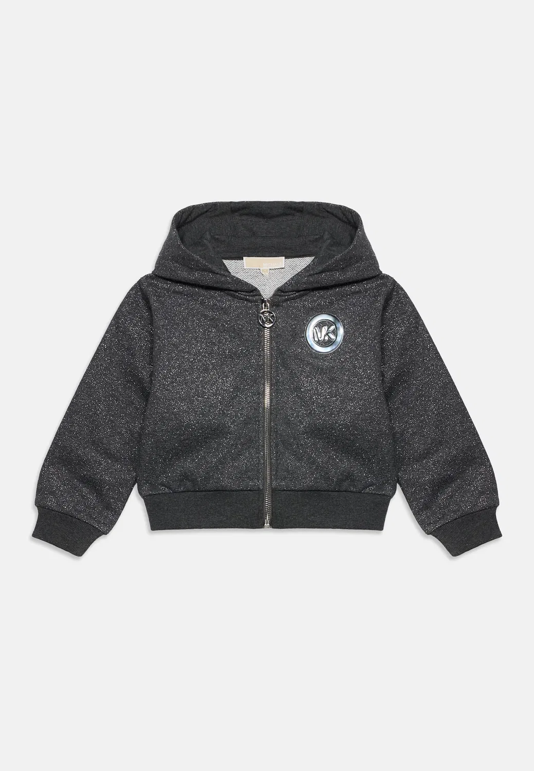 Кардиган с капюшоном для детей и подростков - толстовка на молнии Michael Kors Kids, Grey Marl Medium — фото 3