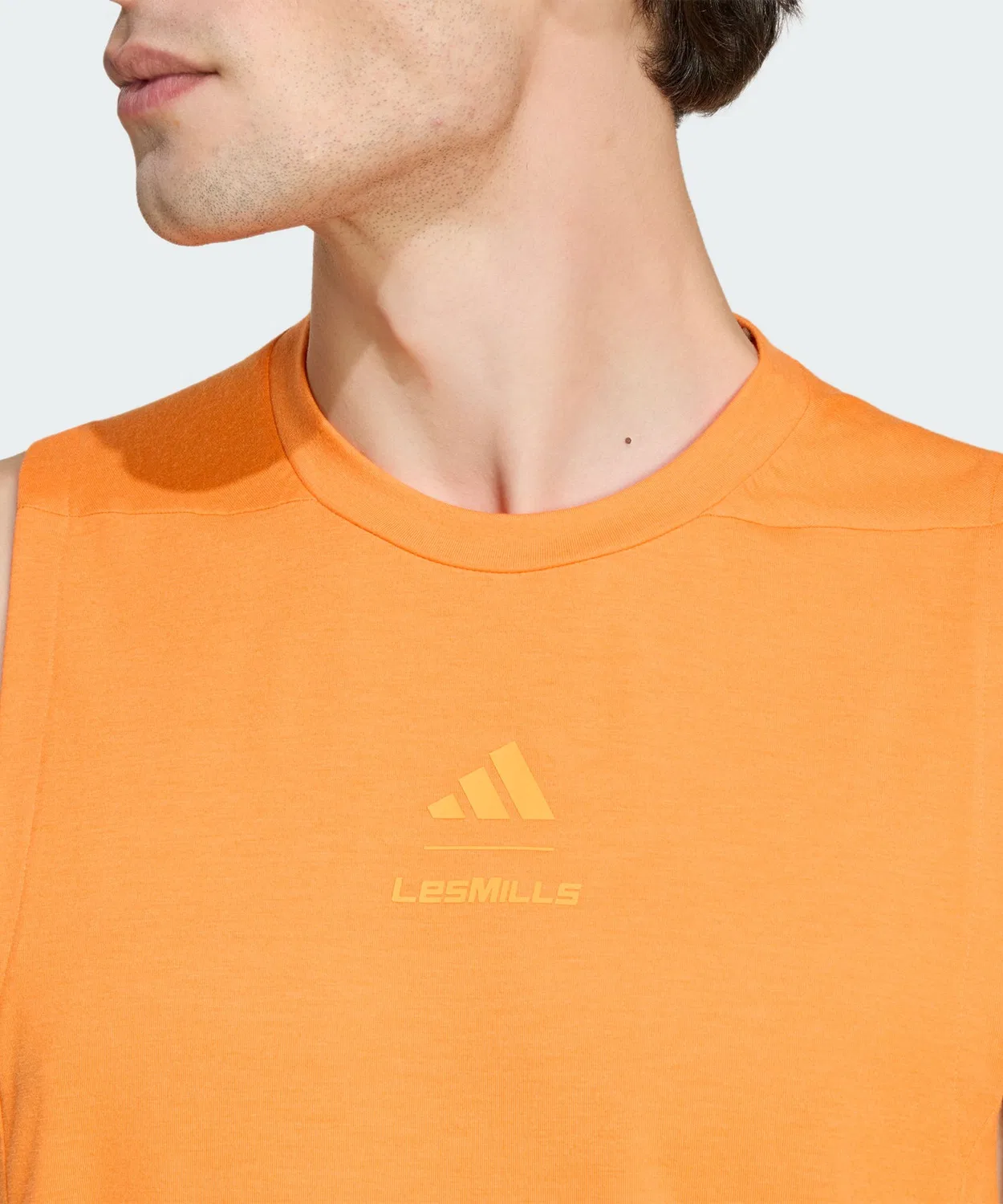 Мужской топ без рукавов Les Mills Graphic Adidas, Orange — фото 4