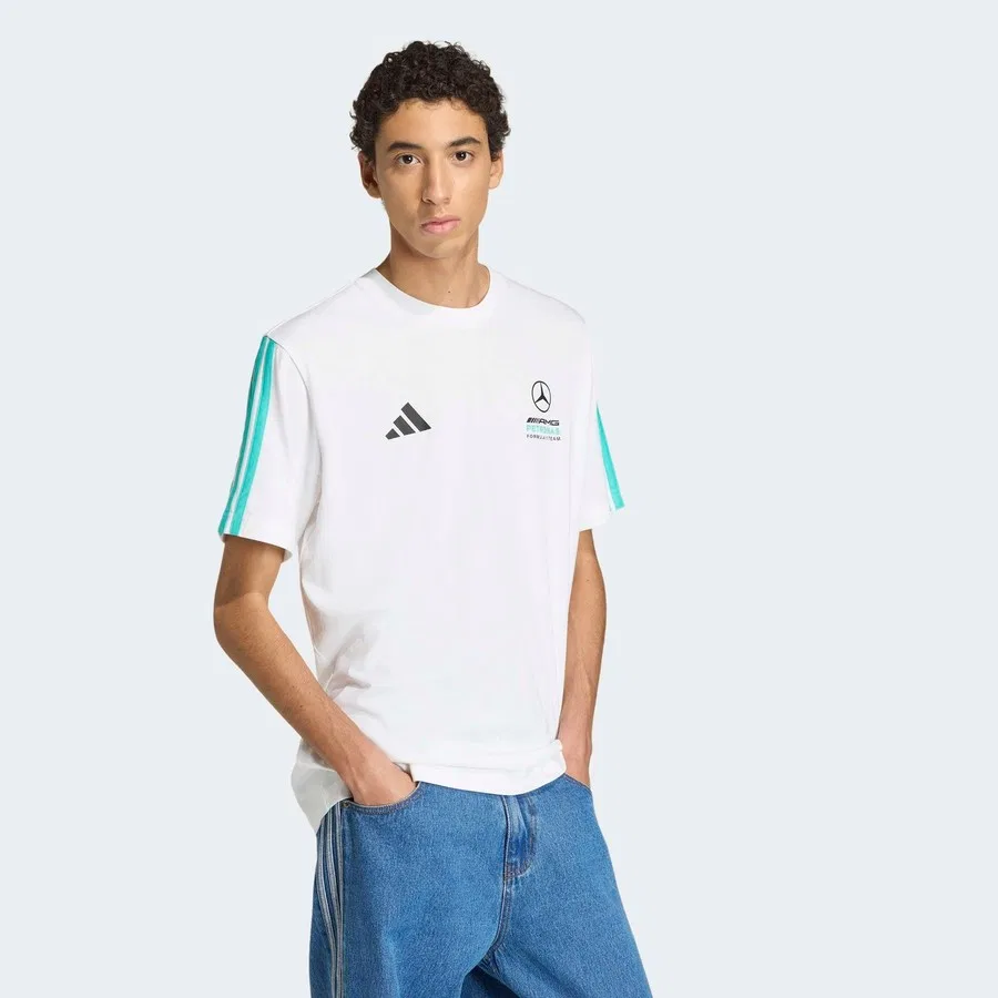 Футболка с длинным рукавом Mercedes AMG Petronas Formula 1 Team DNA adidas, Белый — фото 2