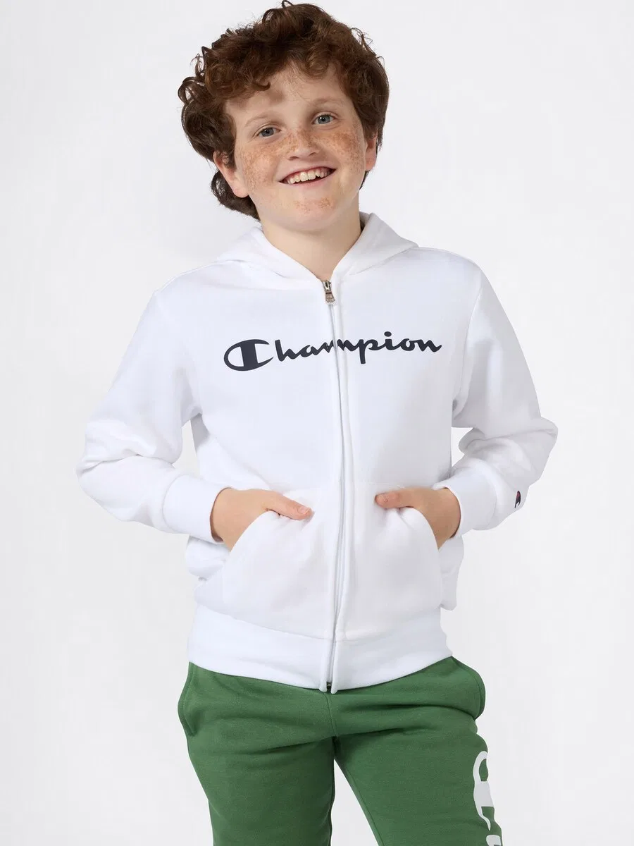 Толстовка на молнии Champion белого цвета — фото 2