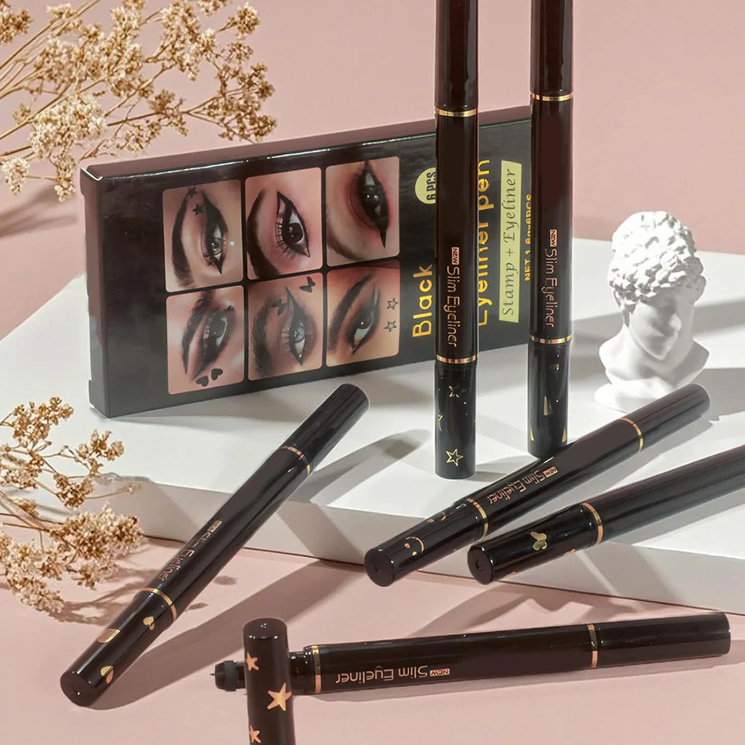 Набор для макияжа Stamp Eyeliner, 6 шт, водостойкий, без бренда — фото 3