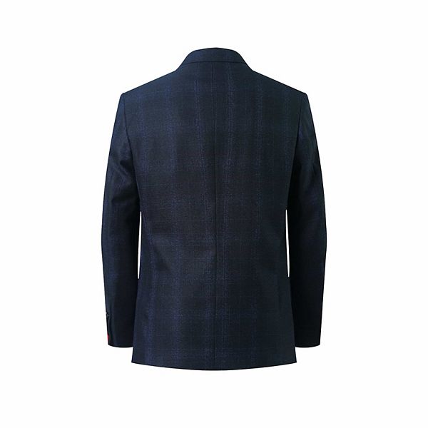 Мальчиковый спортивный пиджак slim fit в клетку Elie Balleh, Black — фото 2