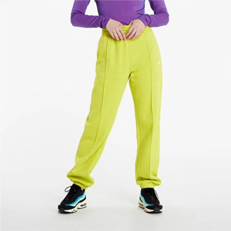 Женские спортивные брюки из флиса с принтом Nike Sportswear Essential Collection, Зеленый — фото 4