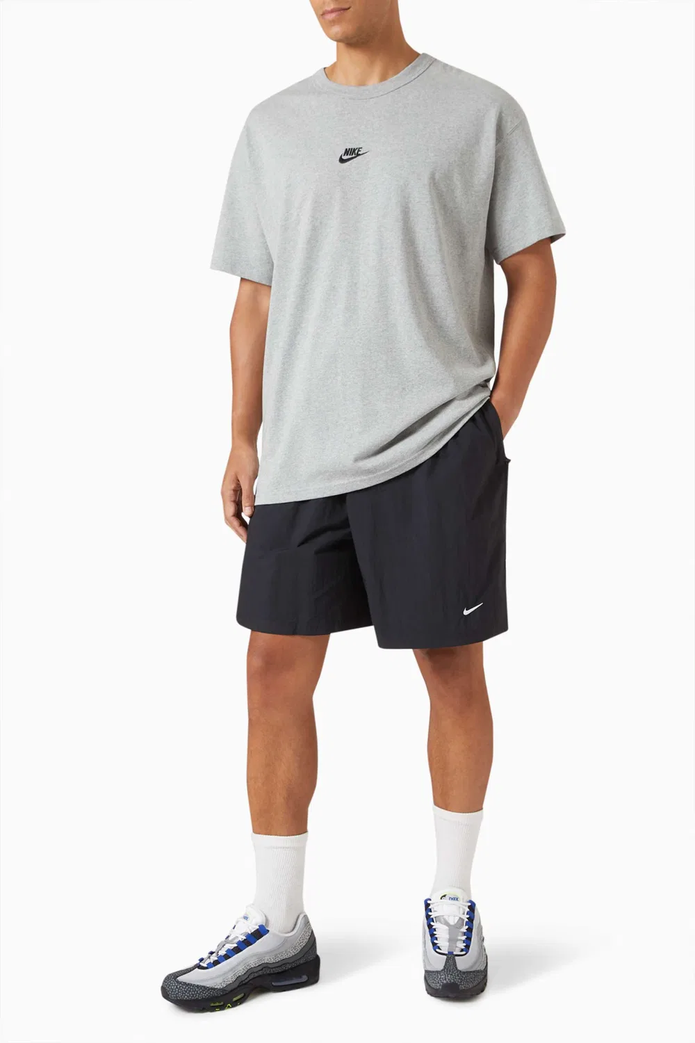 Футболка хлопковая Sportswear Premium Essentials Nike, серый — фото 2