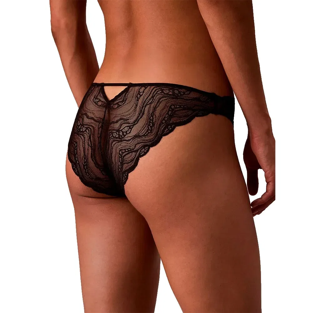 Трусы Calvin Klein Sensual Stretch Lace, черный — фото 2