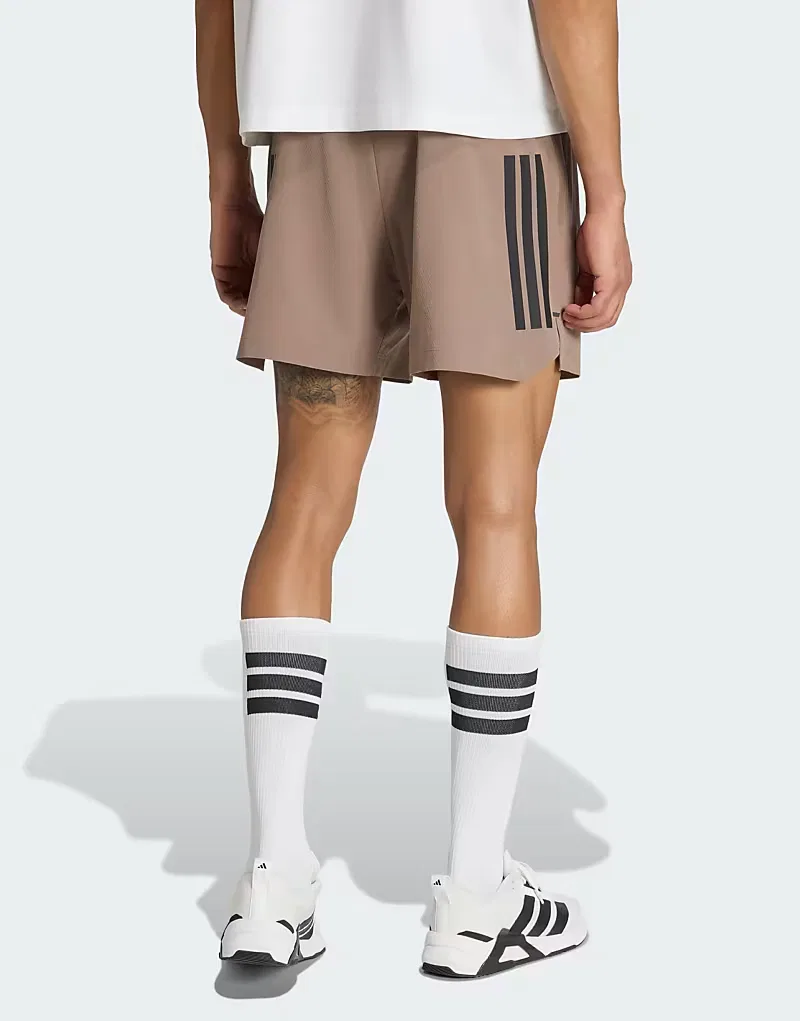 шорты Adidas performance D4t primelift 3 stripes хаки шесть — фото 3