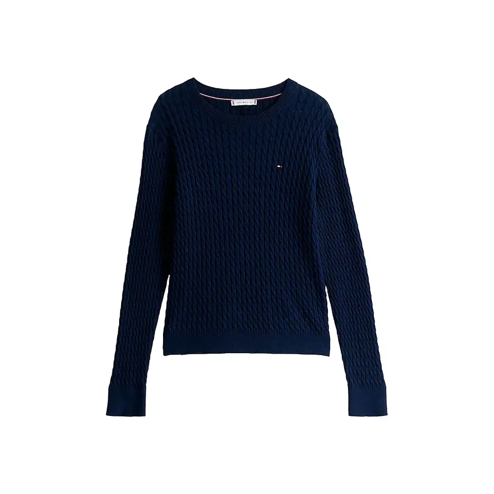 Женский свитер с косами Tommy hilfiger, Blue — фото 3