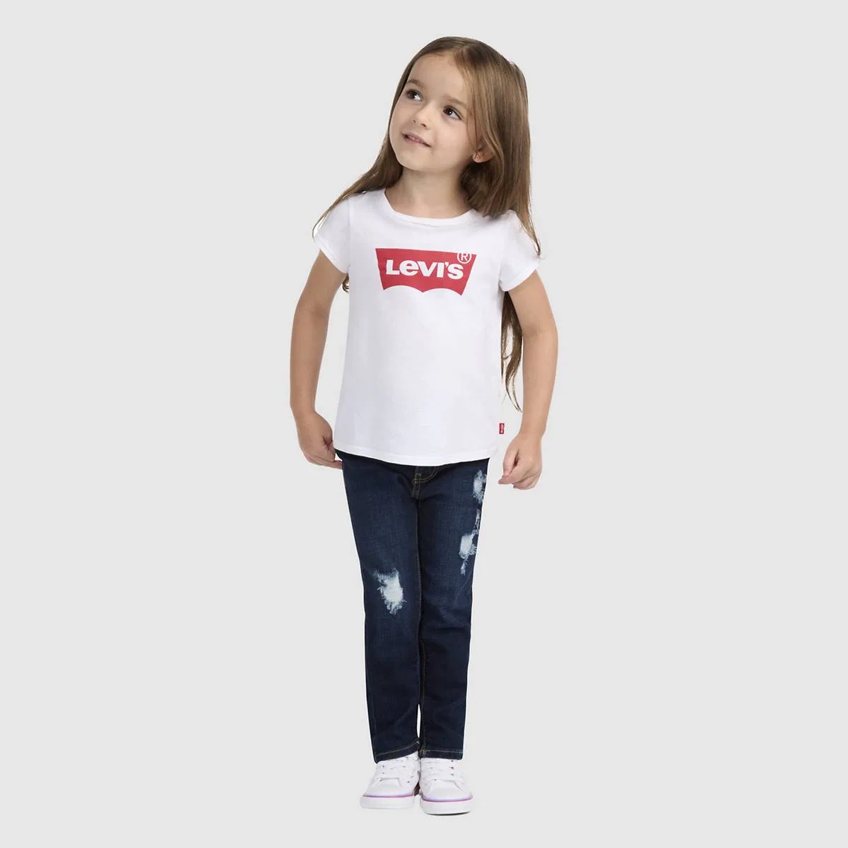 Джинсы с высокой посадкой и очень узким кроем 720 для девочек 2T-4T Levi's, Marine Morning - Dark Wash