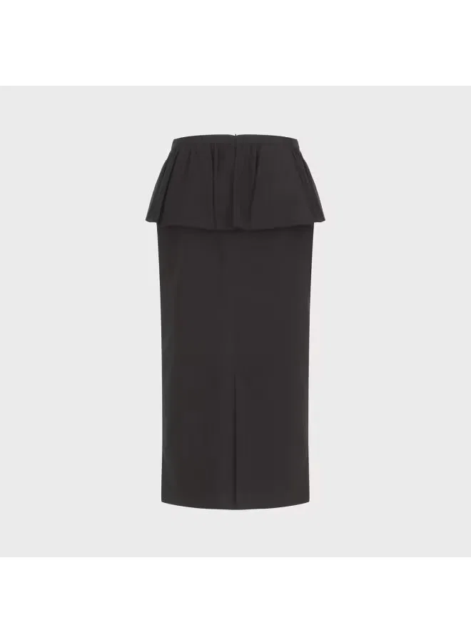Юбка миди с мягкой эстетикой Zara, черный — фото 3