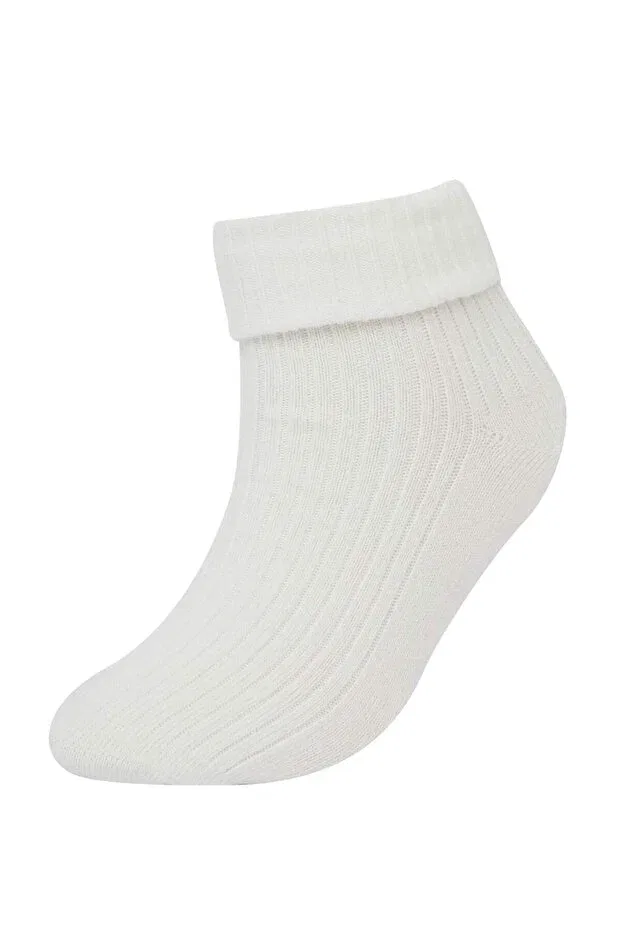 Детские носки для девочек хлопковые 4 шт Seamless 4-pack cotton long socks for baby girl c9092a5ns Defacto, Multicolor-Kr1 — фото 4