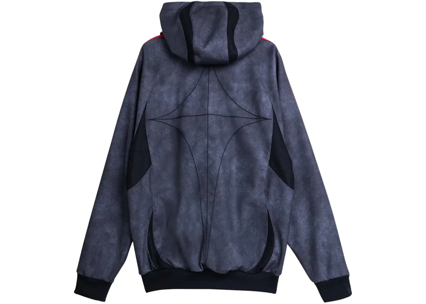 Мужская куртка из искусственной кожи с принтом Teamgeist Adidas x Thug Club, Black/Antique Silver — фото 2