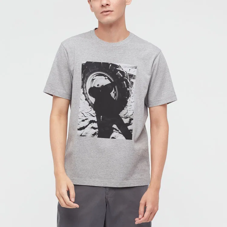 Детская футболка с принтом UNIQLO, Gray — фото 4