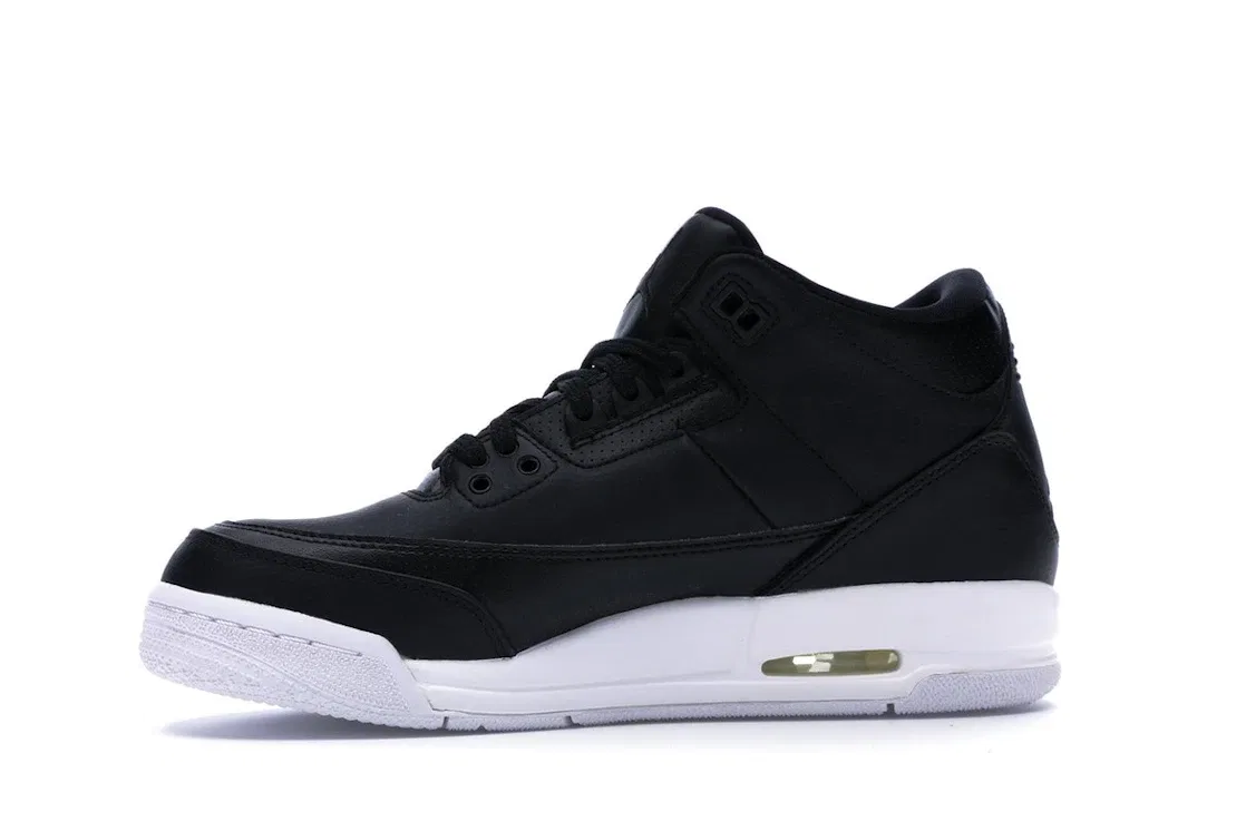 Детские кроссовки Lifestyle с принтом слоновьей кожи Jordan 3 Retro, Black/Black-White — фото 3