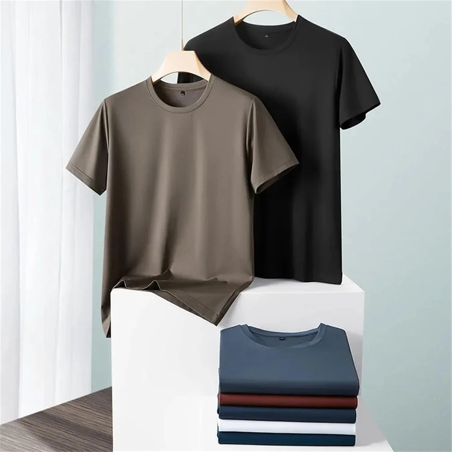 Мужская футболка с коротким рукавом из шелка Casual, Iron Gray — фото 2