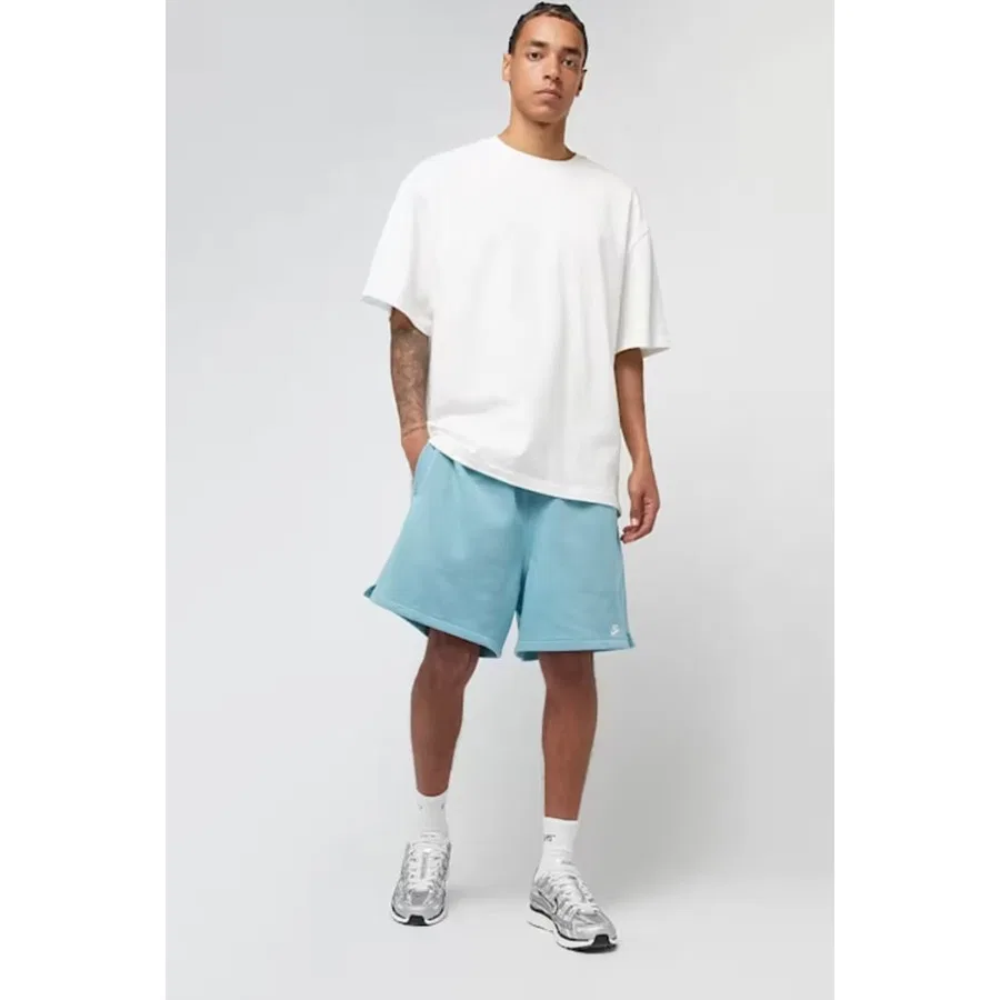 Шорты спортивные с принтом Sportswear Club French Terry Flow Nike, Бирюзовый — фото 3