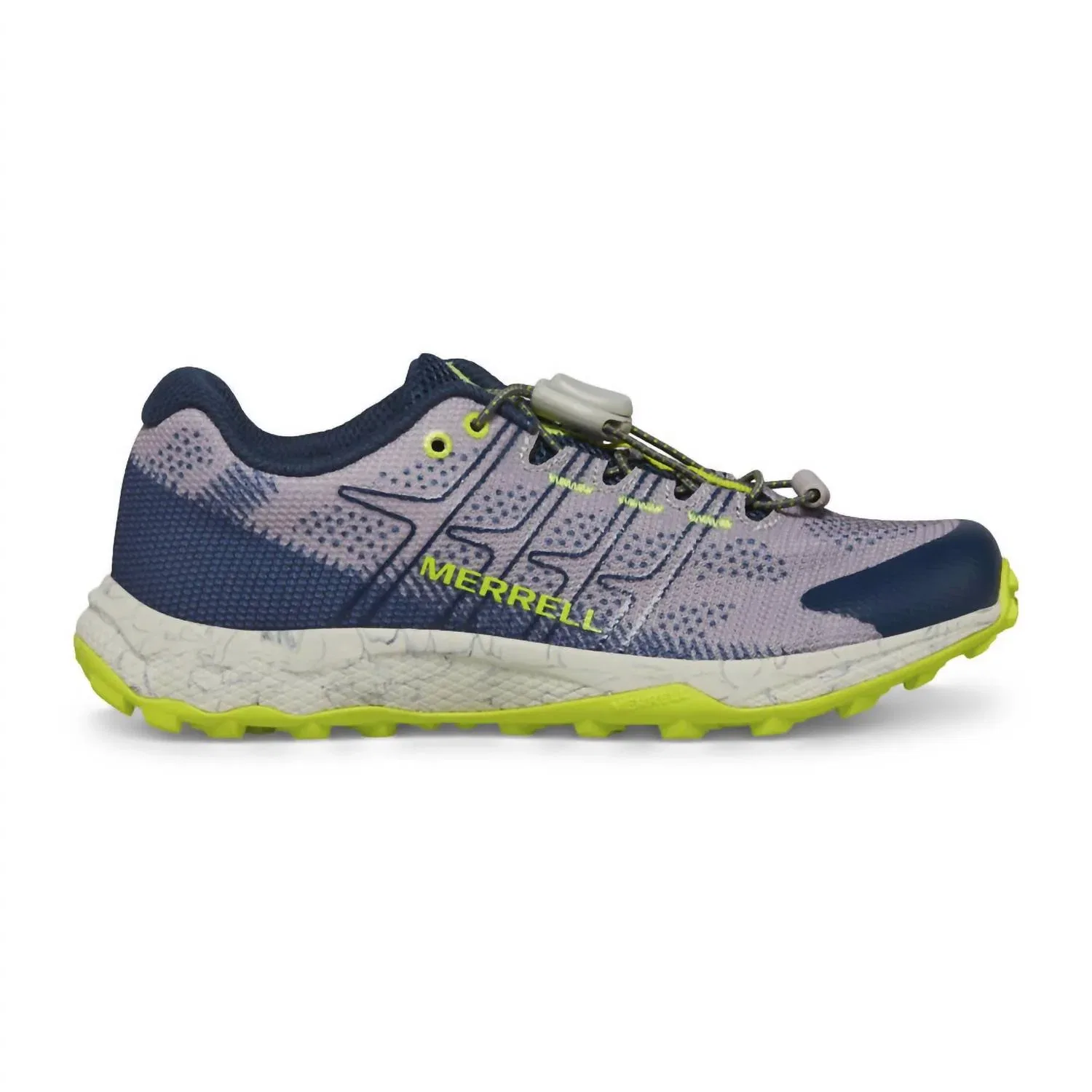 Детские кроссовки Moab Flight Low с текстильным верхом MERRELL, Grey/Navy/Citron