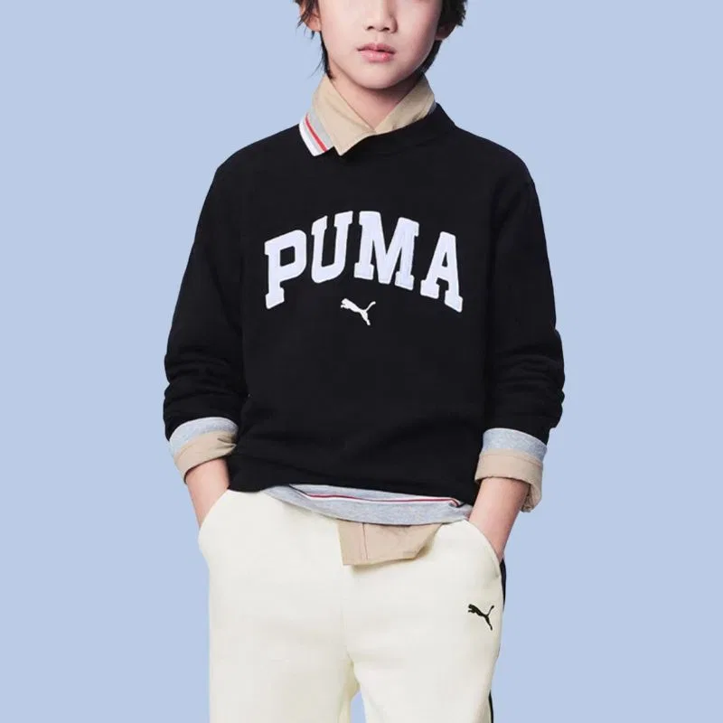 Детский свитер с круглым вырезом PUMA, Black — фото 3