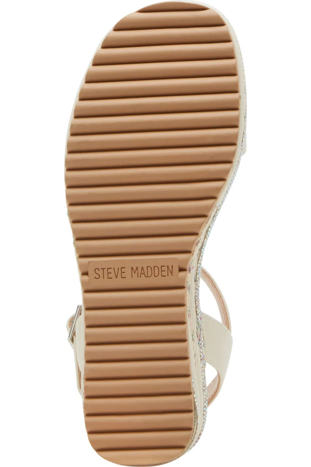 Детские сандалии на платформе с блестками JShayla Steve Madden, Bone — фото 4