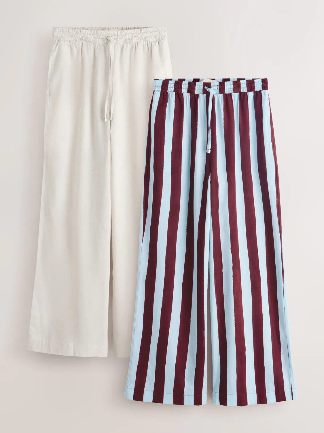 Брюки широкие Neutral/Stripe Next, нейтральный/полоска