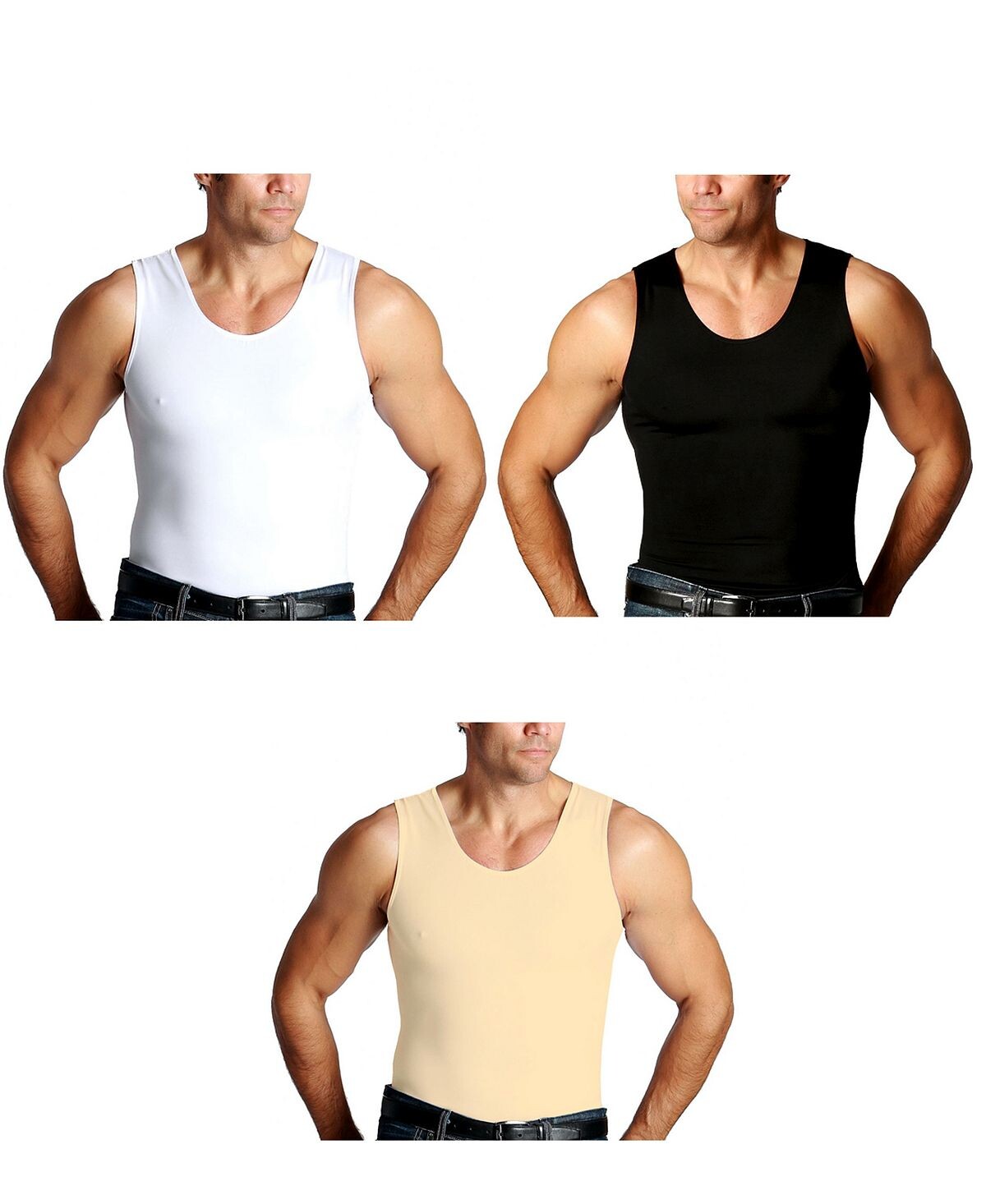

Мужские большие и высокие футболки insta slim 3 pack compression muscle tank Instaslim, Серый, Мужские большие и высокие футболки insta slim 3 pack compression muscle tank Instaslim
