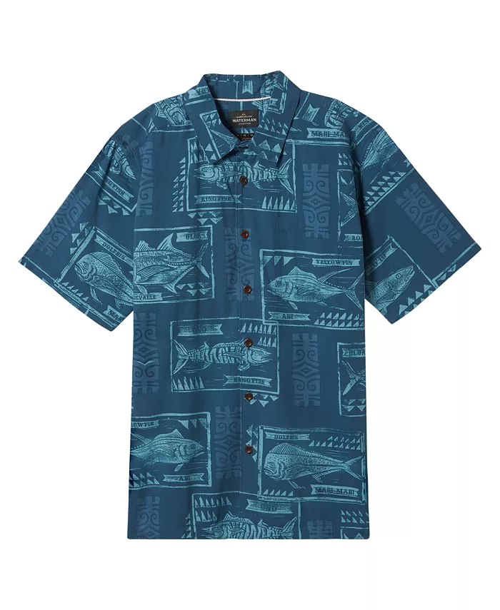 

Рубашка мужская Quiksilver Block Fish Woven Quiksilver Waterman, синий