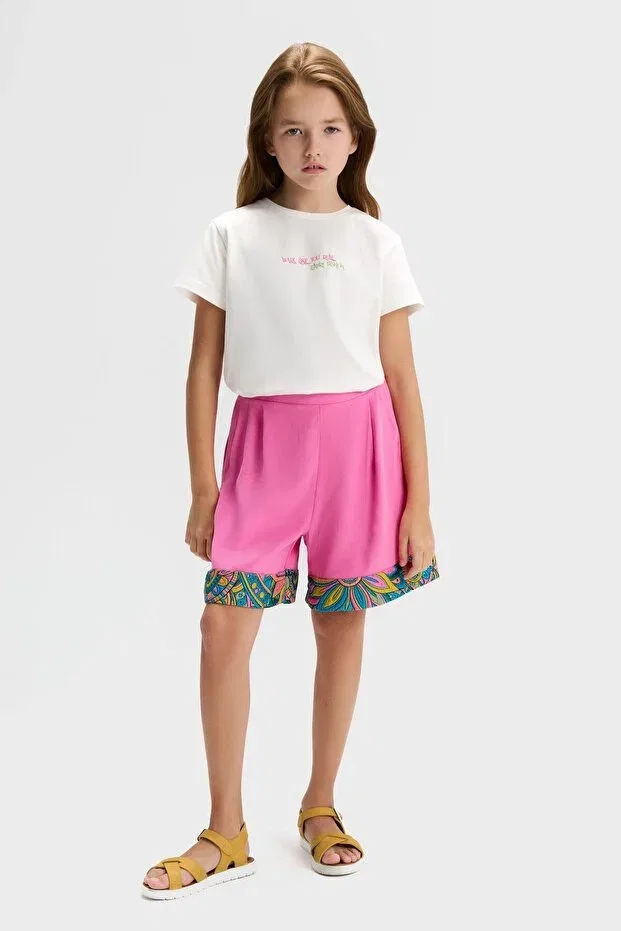 Детские шорты для девочек с широкой штаниной Nk, Fuchsia