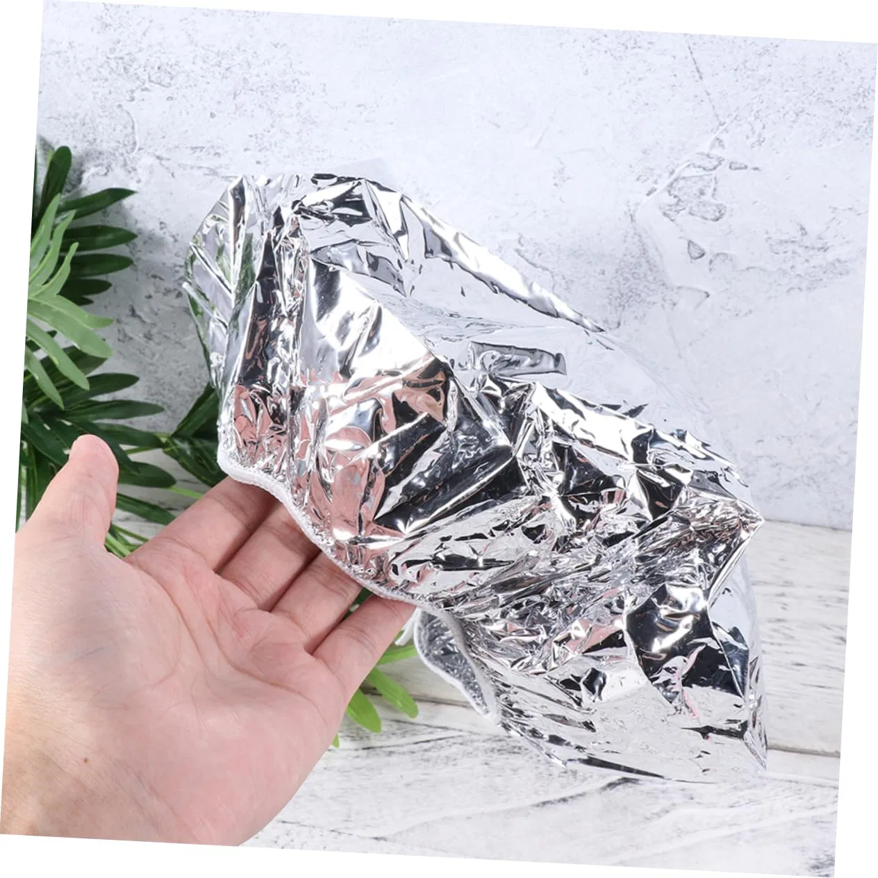 Набор шапочек для душа алюминиевая фольга MAGICLULU, 30 шт, Silver — фото 3