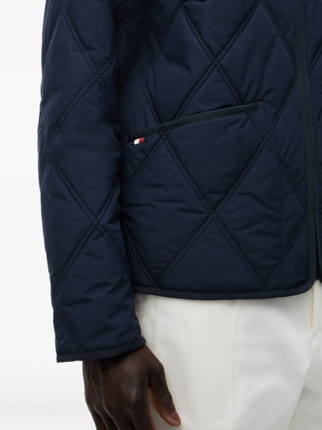 Стеганая куртка на молнии синяя Tommy Hilfiger, синий — фото 2