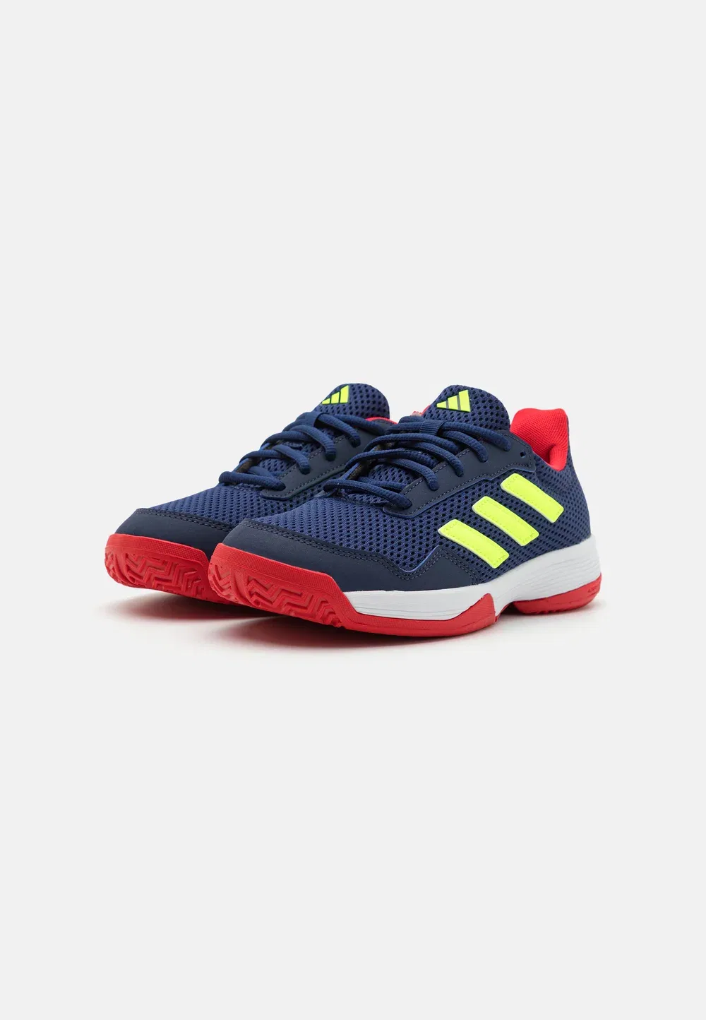 Кроссовки Gamespec унисекс для тенниса, подходят для разных типов кортов Adidas Performance, Dark Blue/Lucid Lemon/Footwear White — фото 2
