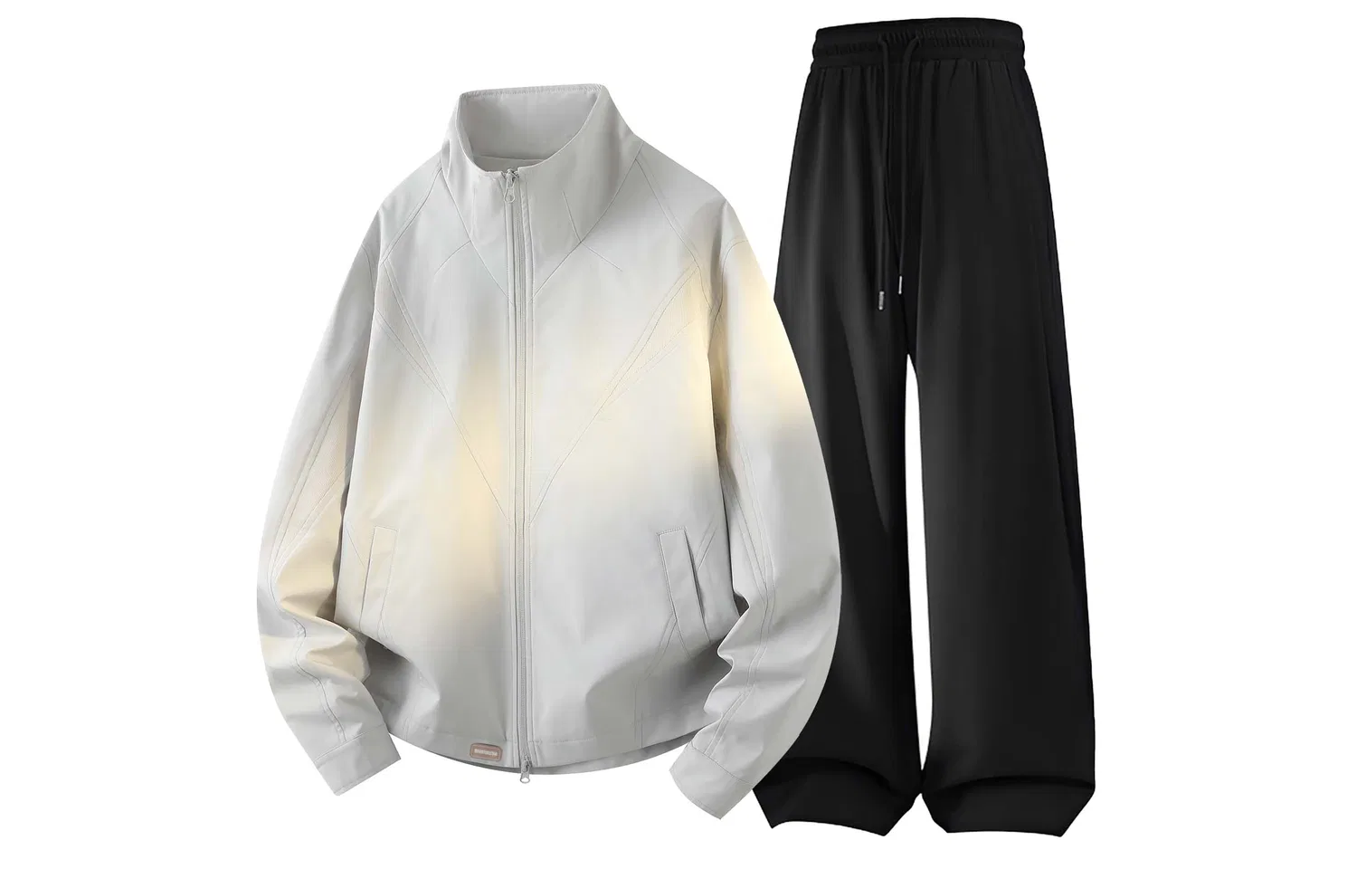 Детский спортивный костюм со стоячим воротником, Casual Sportswear Unisex Stand Collar Moderate WARRIOR, Coffee+Black — фото 3