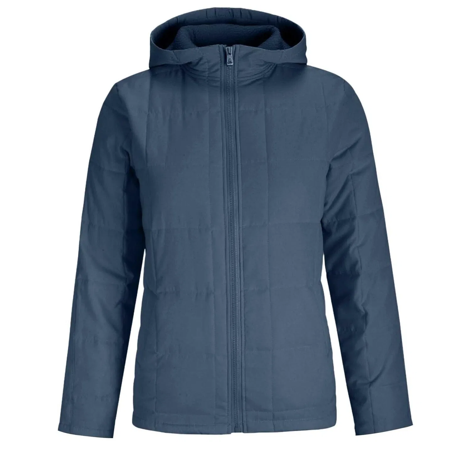 Женская легкая стеганая куртка oversize с длинным рукавом, Blu navy-1 — фото 4