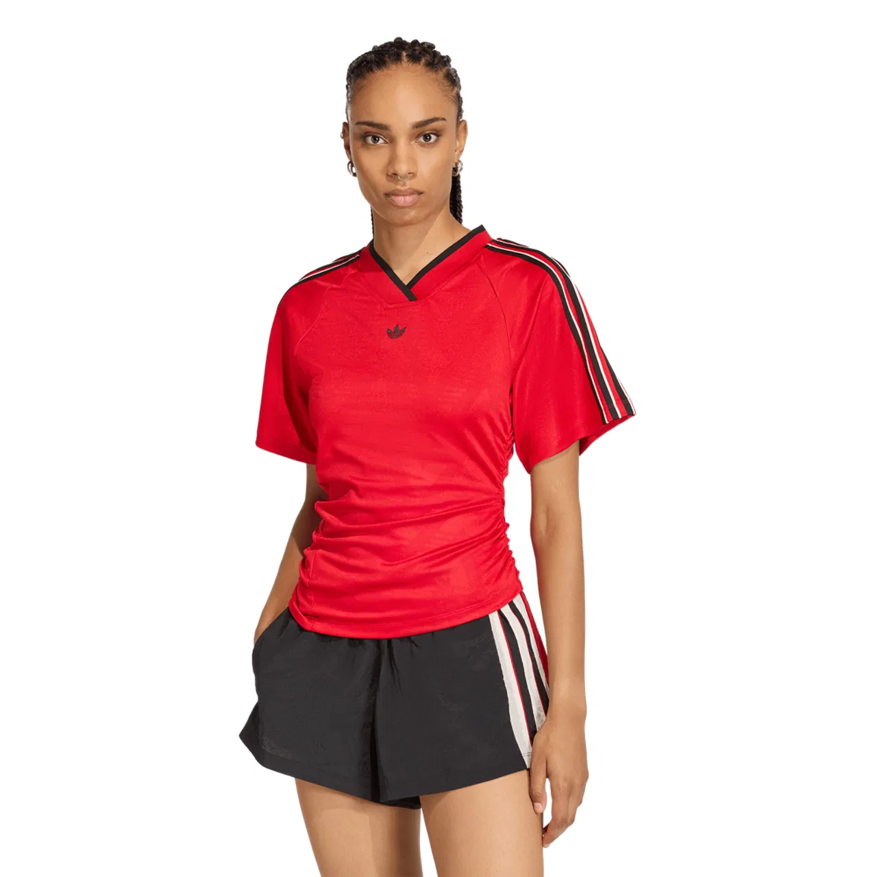 Женская футболка Rouched Foot J Adidas, цвет Better Scarlet/White