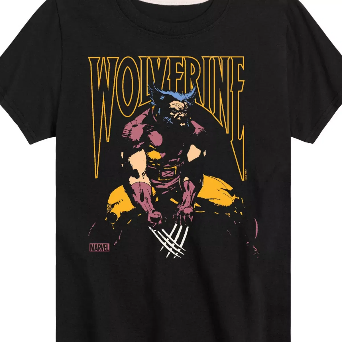 Детская футболка с принтом Wolverine Silhouette Marvel, Black — фото 2