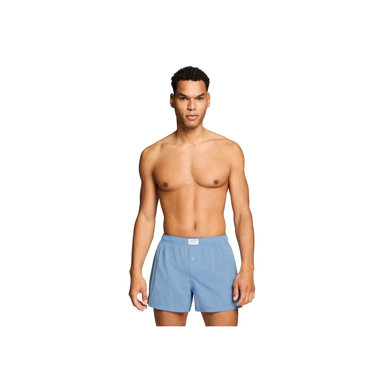 Мужские боксеры из 100% хлопка Levi's, White/Light Blue — фото 4