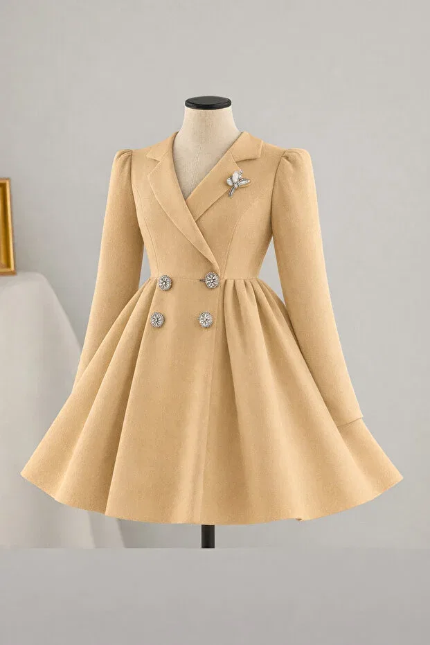 Детское платье для девочек с длинным рукавом Umay Model Musgem, Brown