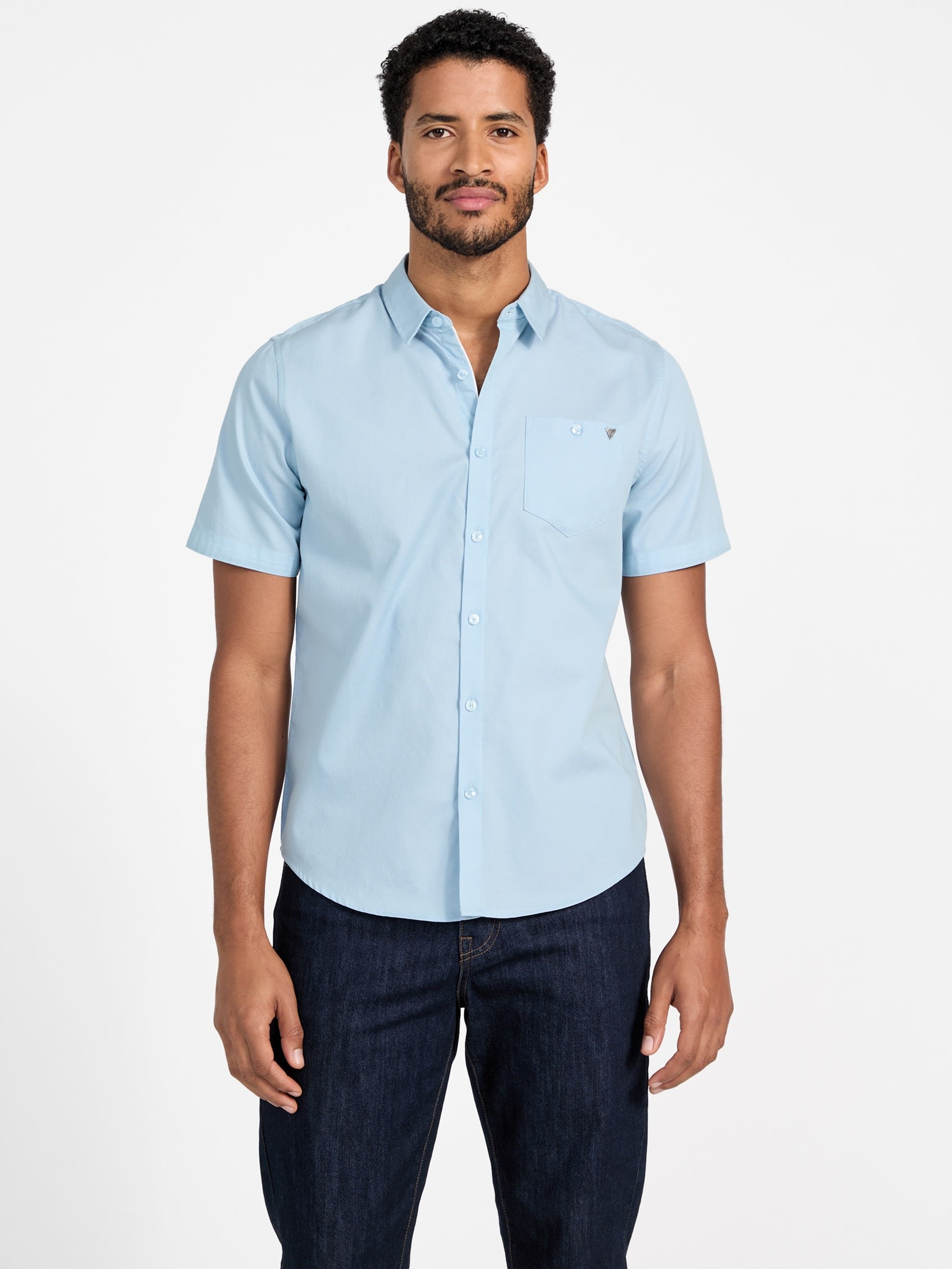 

Текстурированная рубашка Wayne Guess Factory, цвет remarkable blue