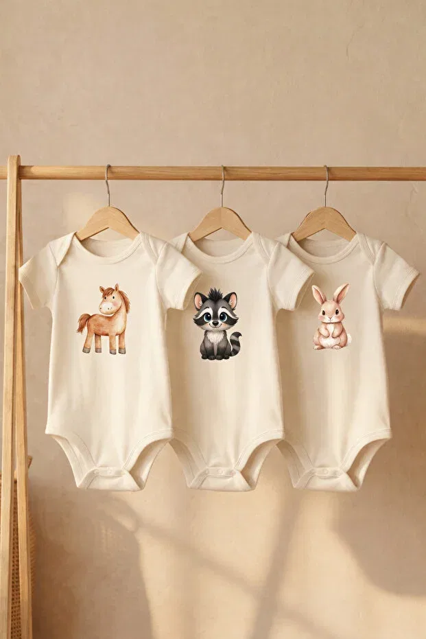 Детское боди-комбинезон для девочек с принтом Liljoy, Cute Animals