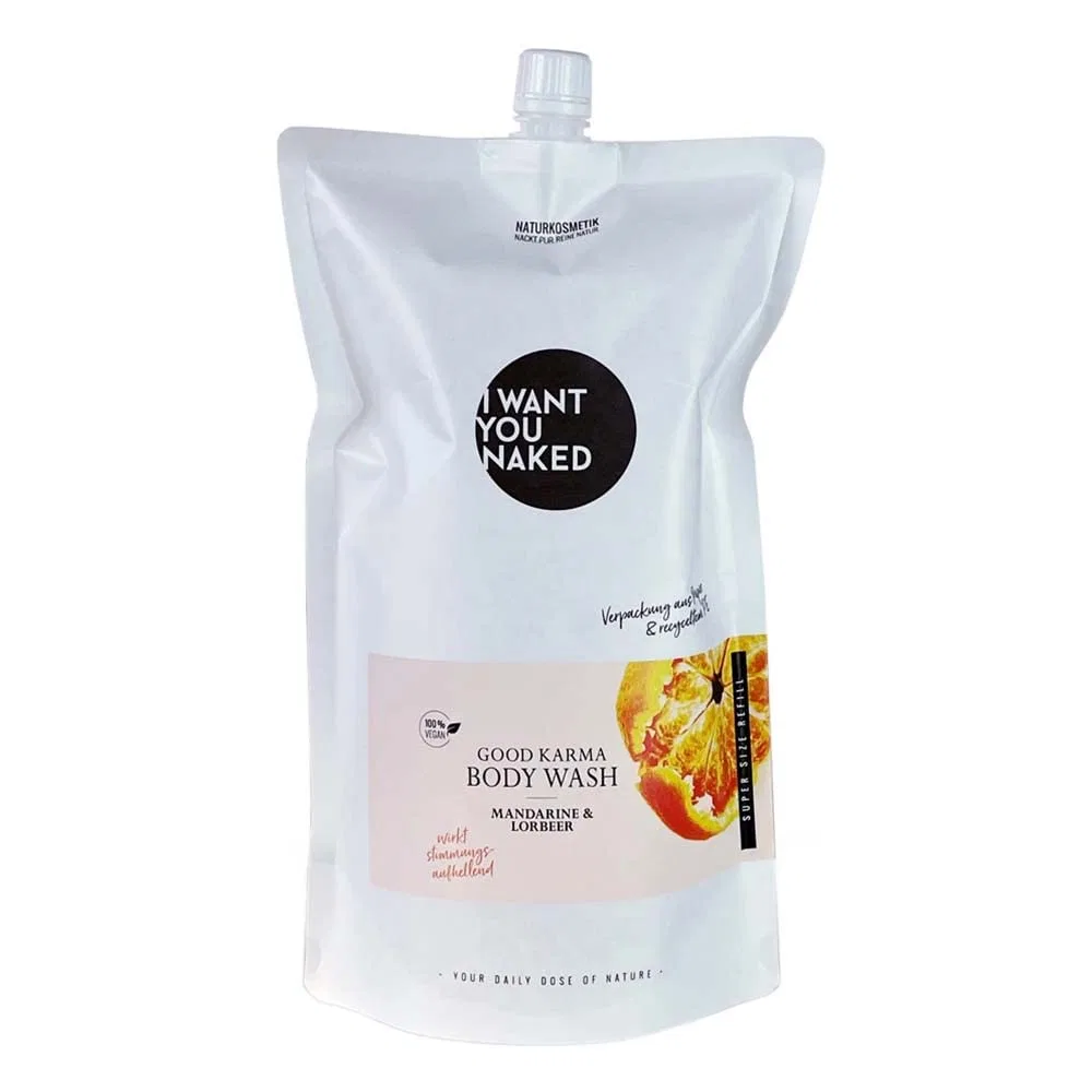 Гель для душа Body Wash Refill Super Size, I WANT YOU NAKED, 1л, Tangerine