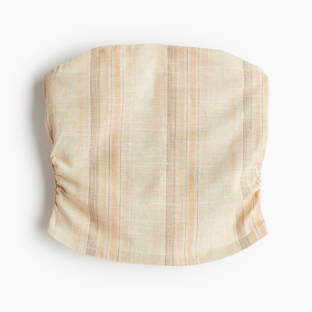 

Топ H&M Gathered Corset-style, бежевый