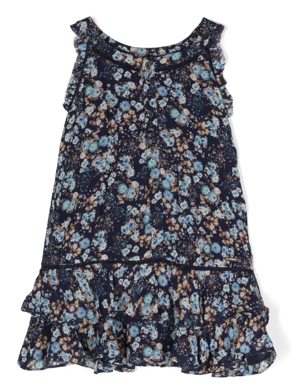 Платье с цветочным принтом Dsquared2 Kids, синий