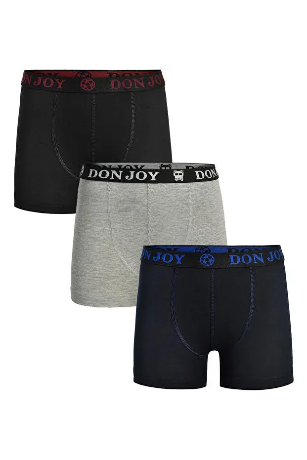 Детские боксеры для мальчиков хлопковые 3 шт., Don Joy, Colored