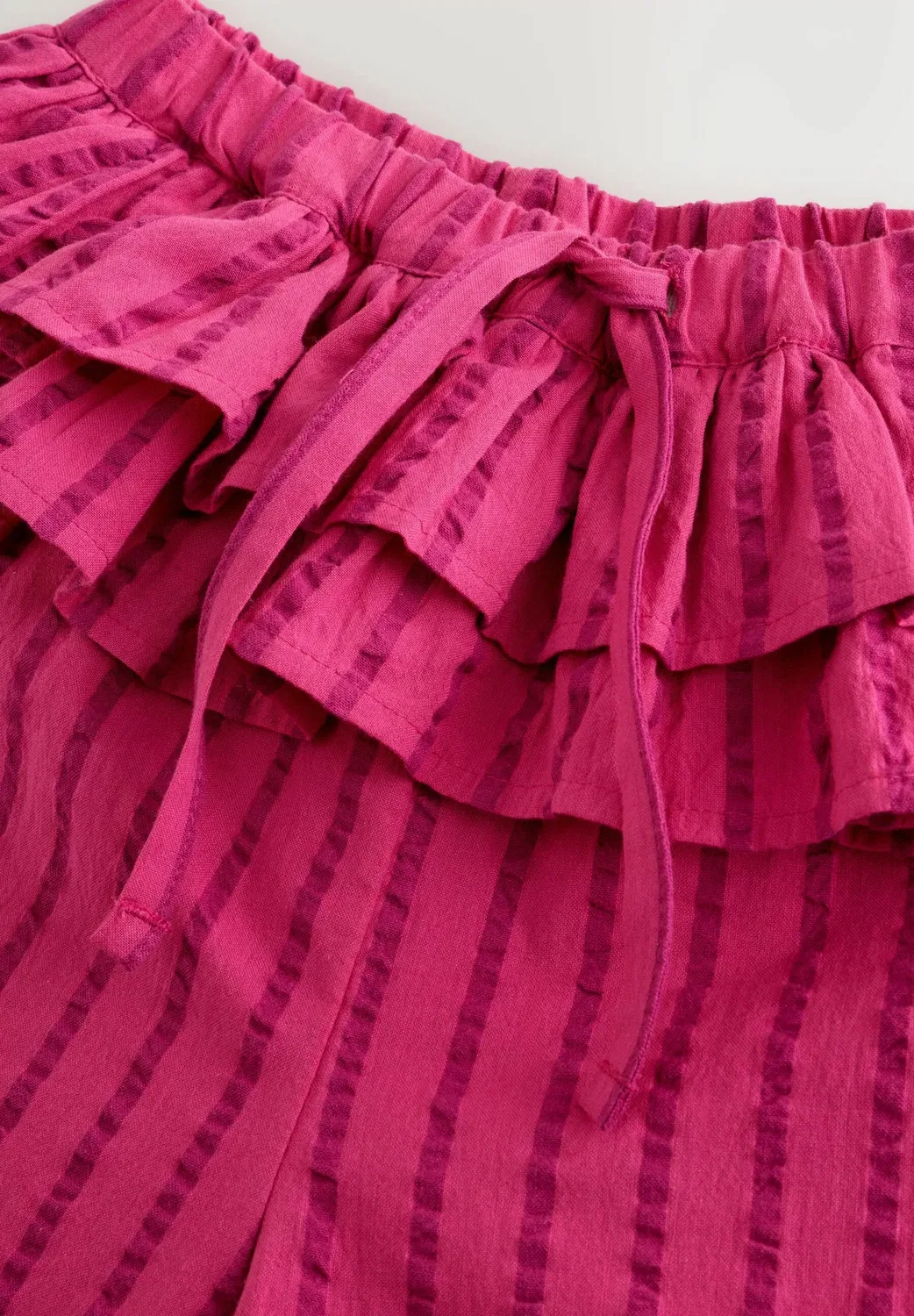 Брюки с баской и широкими штанинами Next, Pink Stripe — фото 3