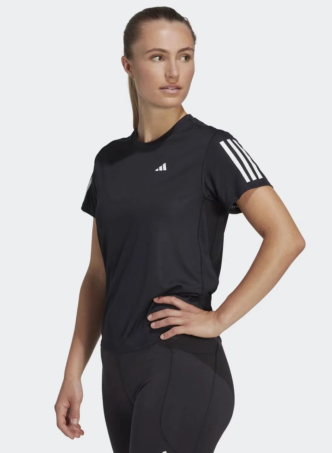 Футболка с принтом Own the Run Adidas, черный