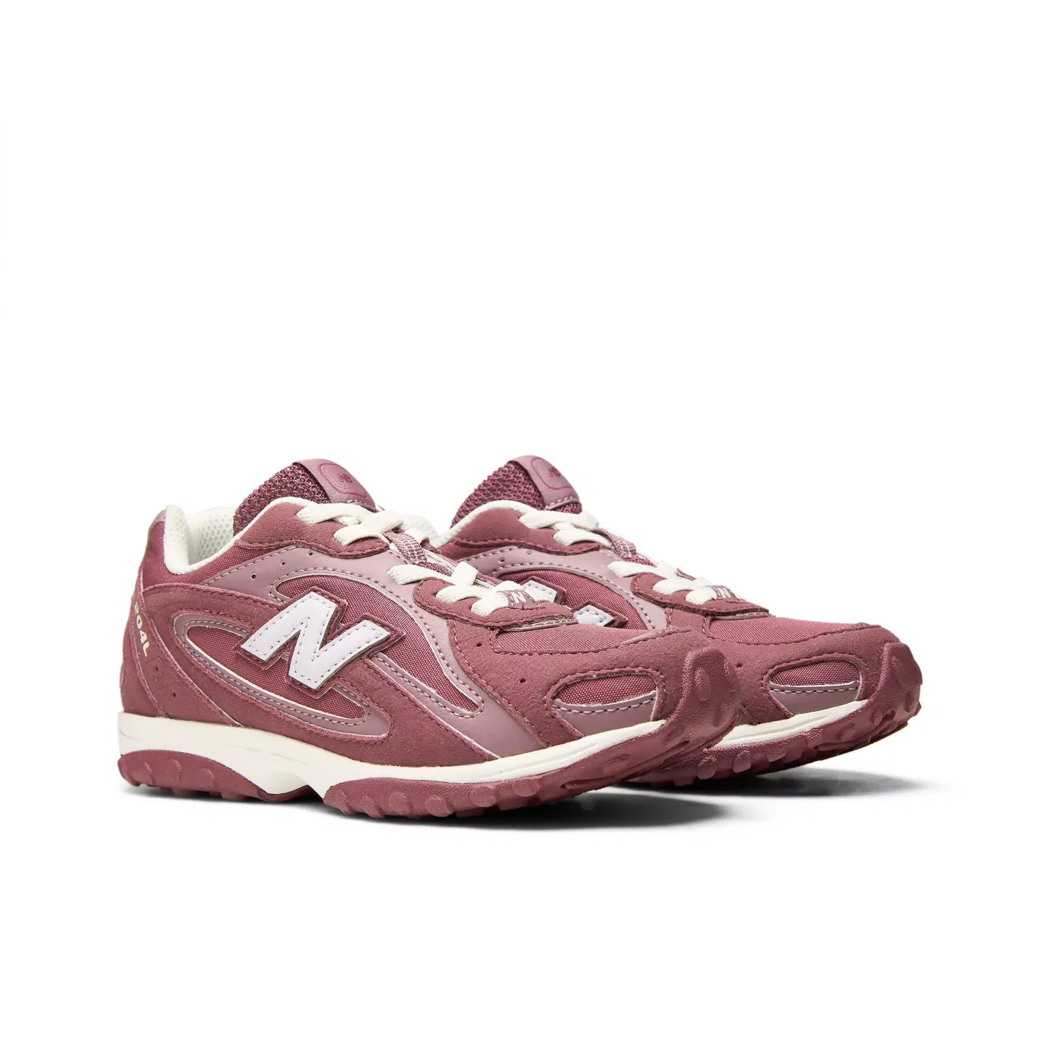 Детские кроссовки на шнуровке с эластичными шнурками 204L Bungee Lace New Balance, Horizon Grey With Washed Burgundy — фото 2