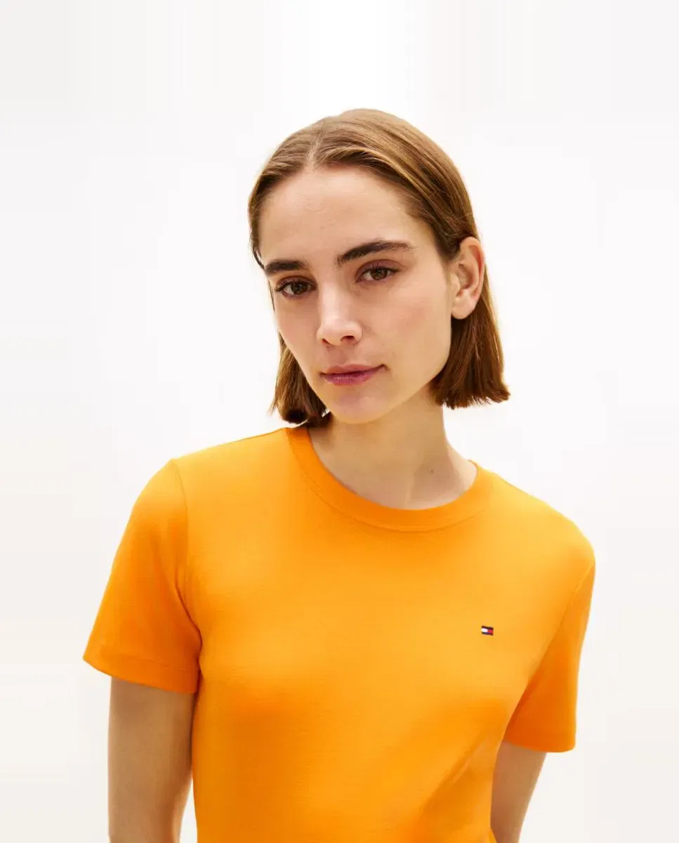 Женская футболка с круглым вырезом Tommy Hilfiger, Mostaza — фото 3