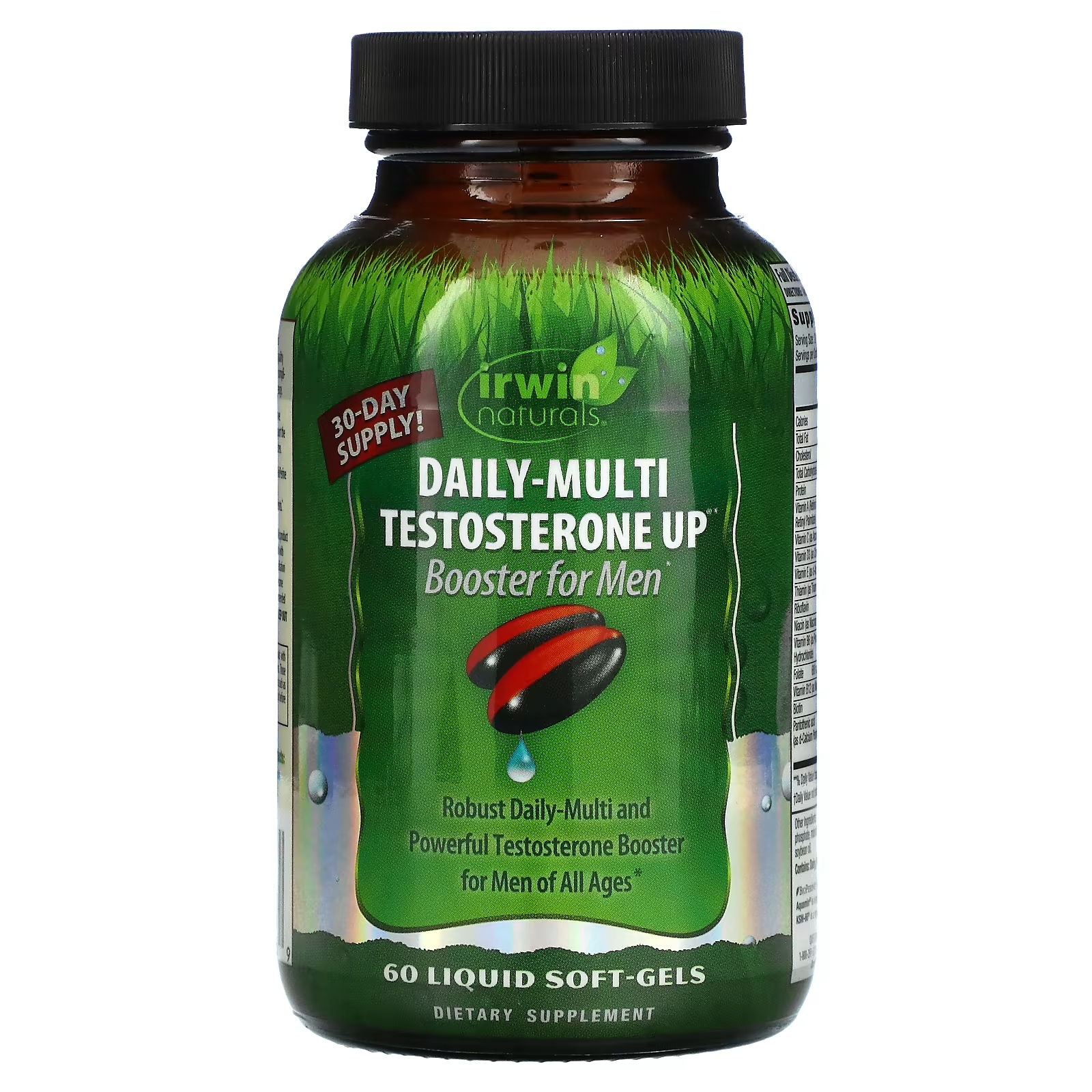 Тестостерон для Мужчин Irwin Naturals Daily-Multi Testosterone Up Booster, 60 желатиновых капсул - фото