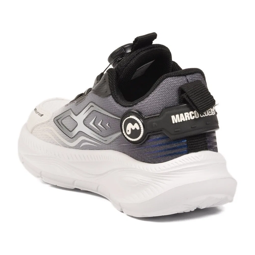Детские кроссовки для мальчиков с шнуровкой White Black Marco Kids — фото 4