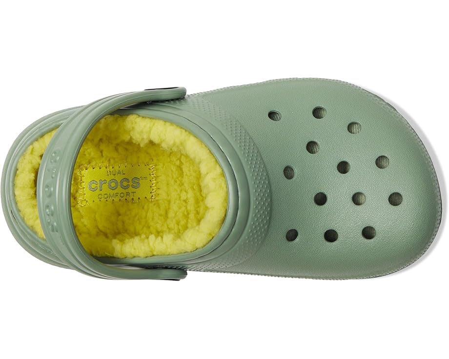 Детские клоги Crocs Classic Lined (для малышей) Crocs Kids, Moss — фото 2