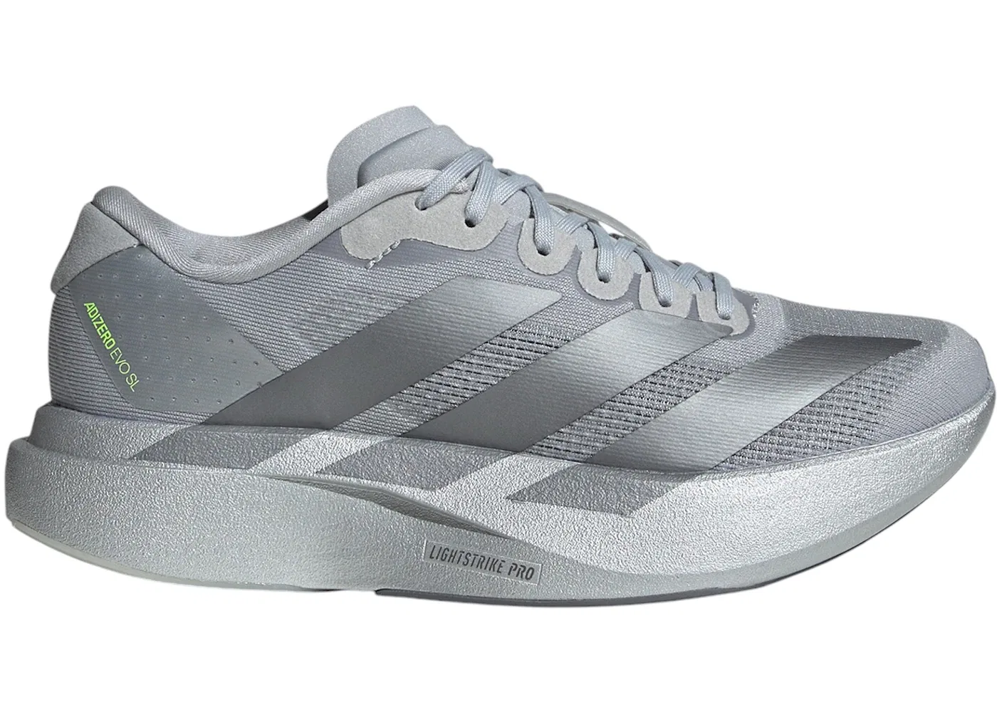 Детские кроссовки для бега с длинным шнурком Adizero Evo SL Adidas, Silver Metallic/Iron Metallic/Grey Two