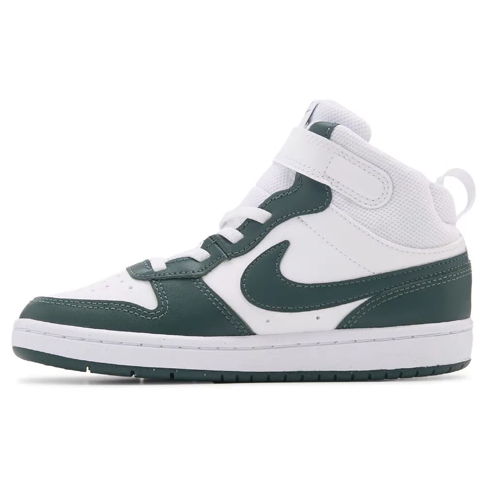 Детские высокие кроссовки Court Borough Mid 2 Nike, White/Green — фото 3